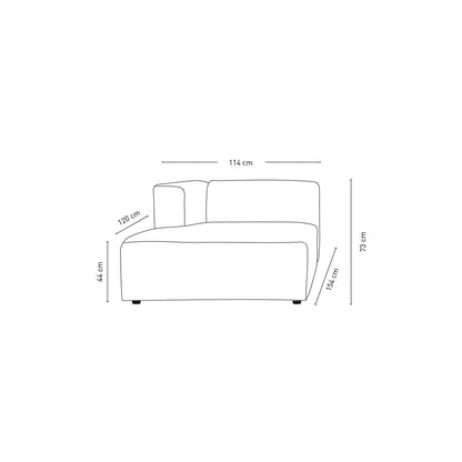 Isa Modulsofa 2-seter sofa fra Kid, natur, enkel vedlikehold