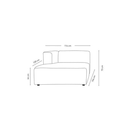 Isa sofagruppe 1,5-seter med armlene venstre fra Kid, beige