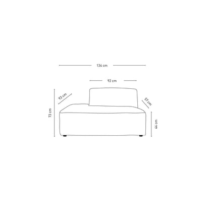 Isa Modul åpen ende venstre natur - 134x93x73 cm fra Kid