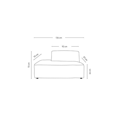 Isa Modulsofa åpen ende venstre fra Kid, tekstil