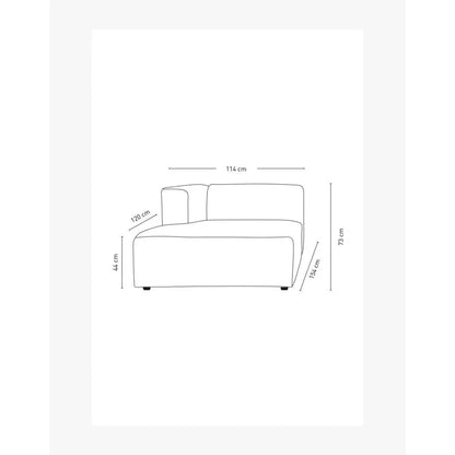 Isa, Forms & Objects, Modulsofa sjeselong venstre natur - 114x154x73 cm