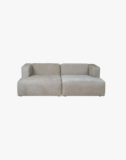 Juno Modulsofa sjeselong høyre grå - 114x154x73 cm