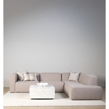 Juno Modulsofa 1,5 seter m/armlene høyre beige fra Kid, slitesterkt tekstil