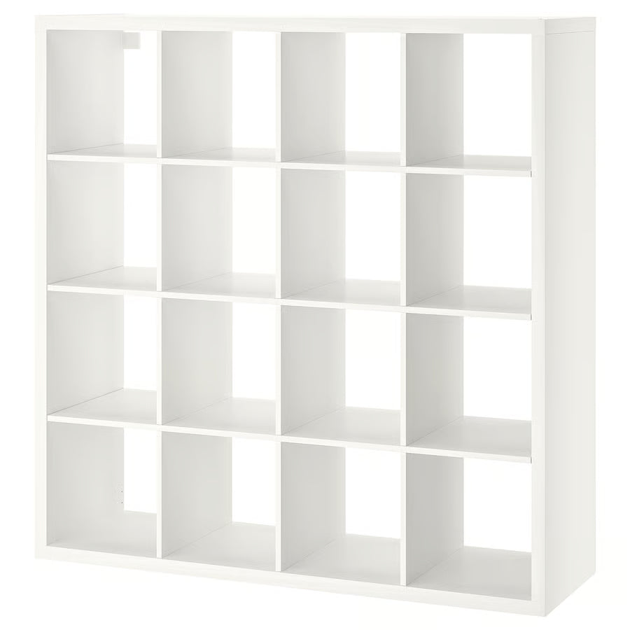 Kallax hylle fra IKEA, åpen, hvit