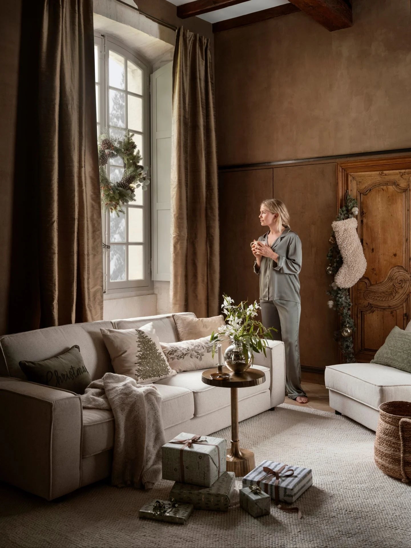 Helt nytt | Olivia 3 seter sofa natur - 222x95x79 cm fra Kid