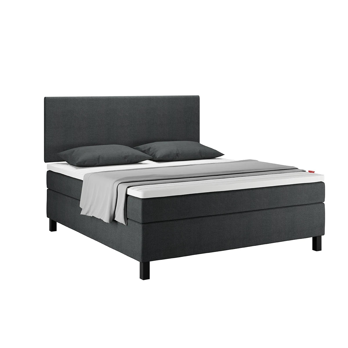 Lento Kontinentalseng, Premium Hyperflex, (D)180x200cm, Mørk grå