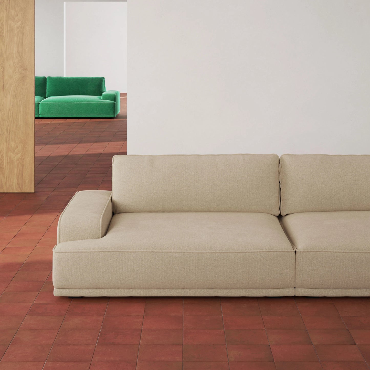 Leonora 3-seter sofa fra SOFACOMPANY, beige