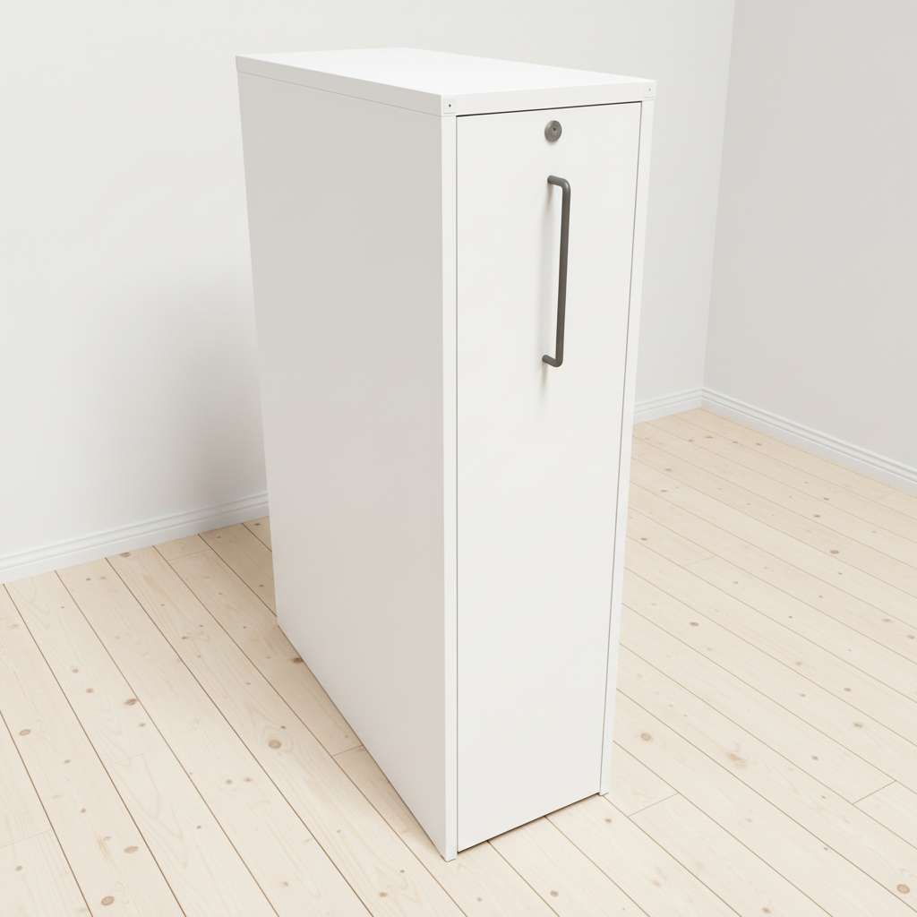 (40x80x128) Svenheim Titan skap i hvit