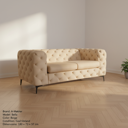 2-seter Bella sofa fra A-Møbler i beige