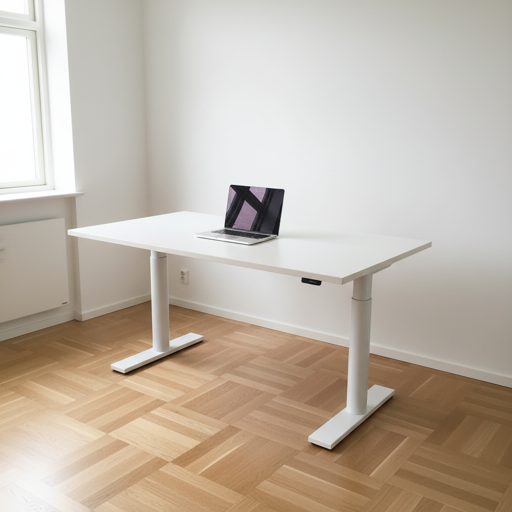 (120x80) Duba B8 skrivebord i hvit