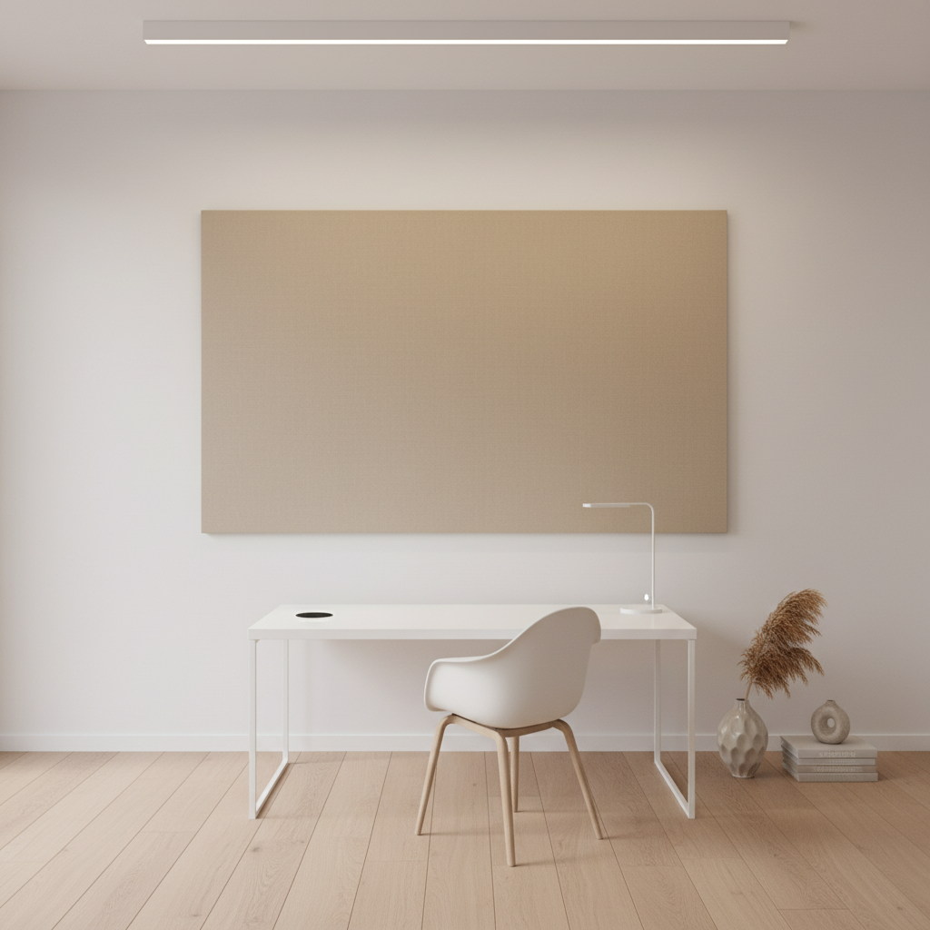 (200x120) Vegghengt whiteboard fra Lintex i beige