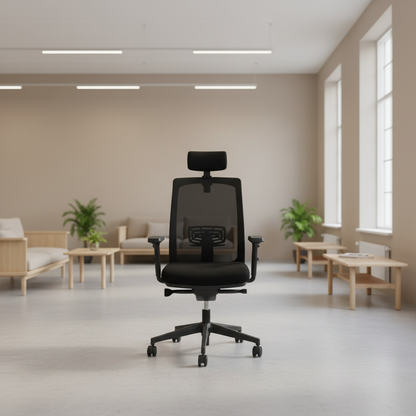 Kontorstol fra H2210N i svart mesh