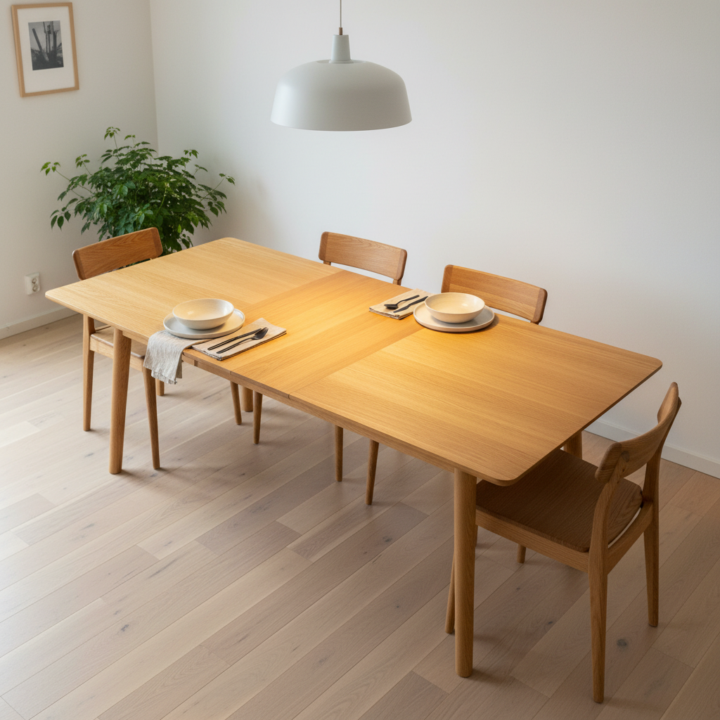 (220x95) Mellansel spisebord fra IKEA i trefarget