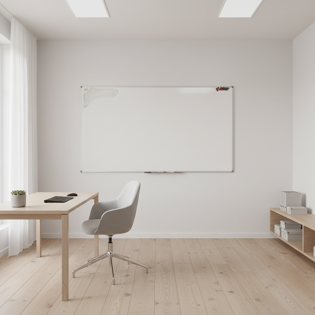 (200x120)Vegghengt whiteboard fra Lintex i hvit