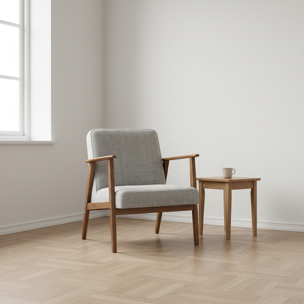 EKENÄSET Lenestol fra IKEA i lys grå