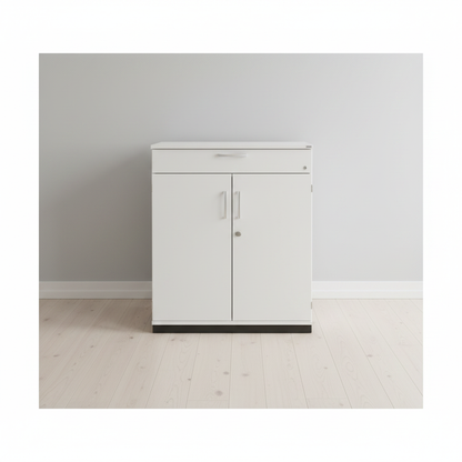 (80x40x98) Kinnarps E-serie skap i hvit