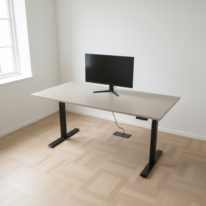 (160x80) IKEA TROTTEN skrivebord i beige