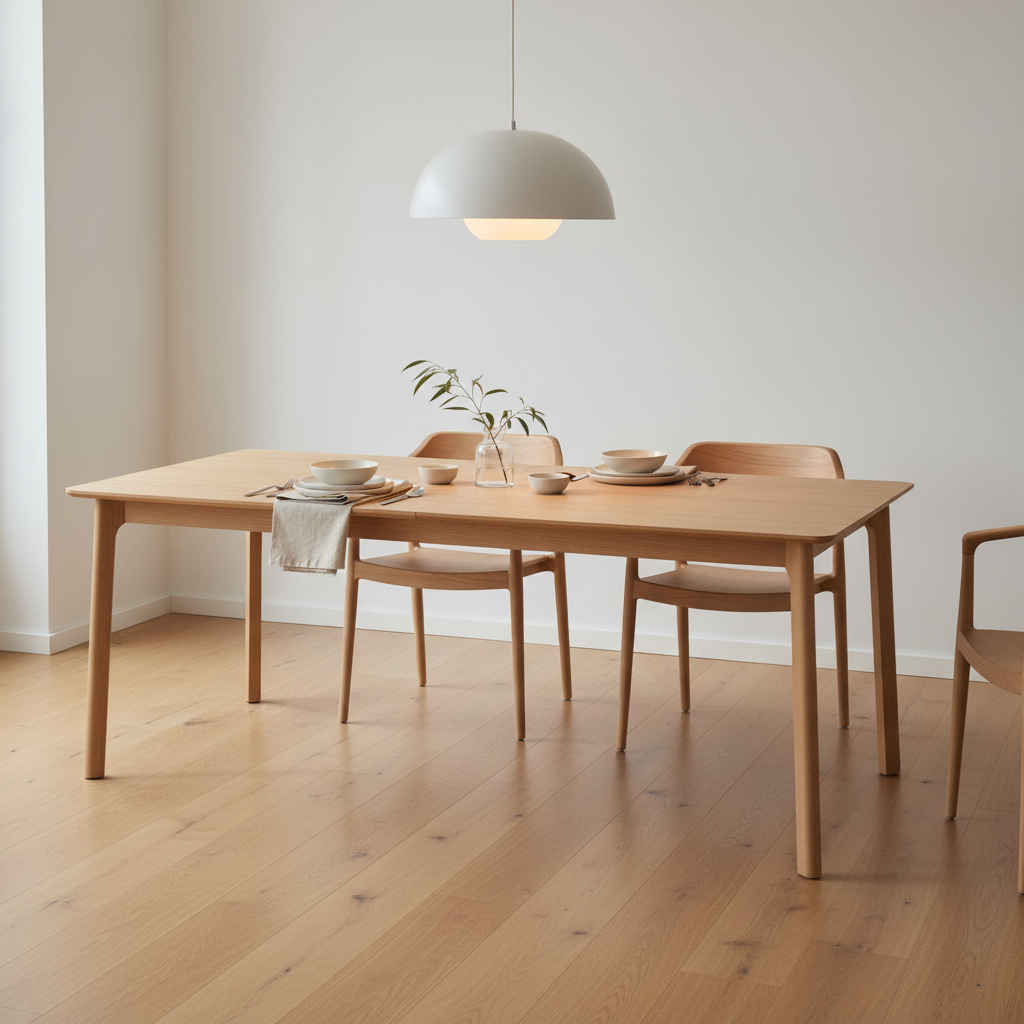 (220x95) MELLANSEL spisebord fra IKEA i lyst tre