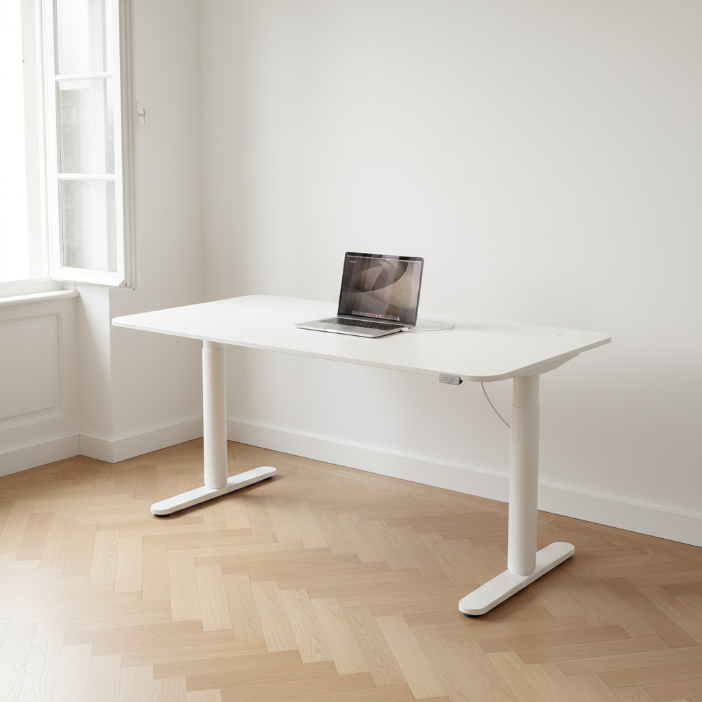(160x80) IKEA Bekant skrivebord i hvit