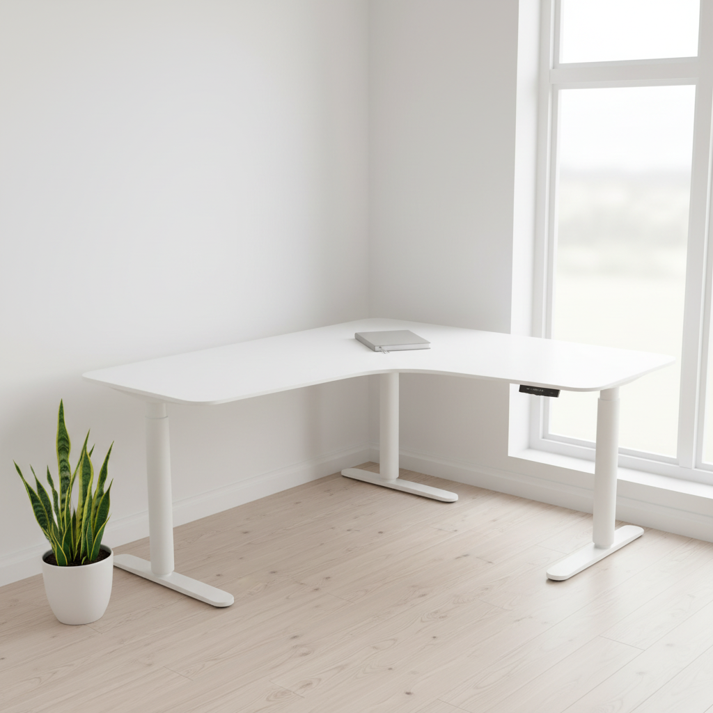 (160x110) IKEA Bekant el hev/senk i hvit