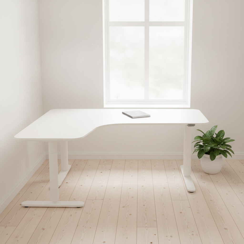 (160x110) IKEA Bekant el hev/senk i hvit