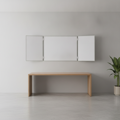 Presentasjonstavle RITA, 3-delt, 2400x900 mm fra AJ Produkter