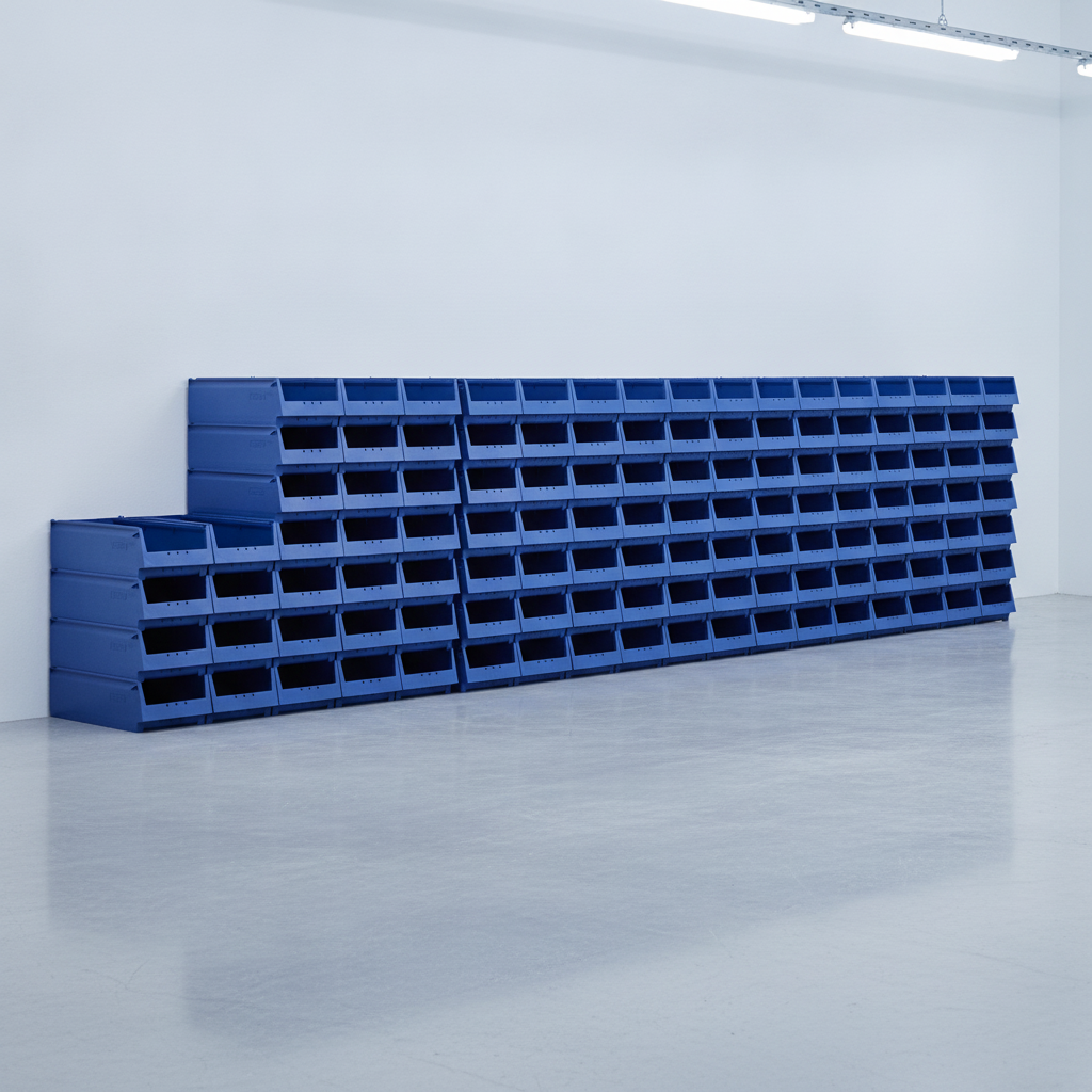 Plastbakke AJ 9000, serie -69, L500 B230 H150 mm, 10-pk., blå fra AJ Produkter