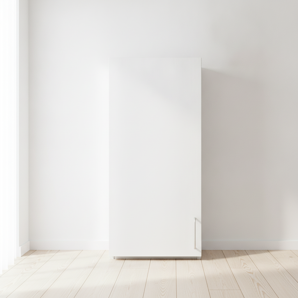 Veggskap THEO, venstrehengslet, H800 B500 D320 mm, hvit fra AJ Produkter