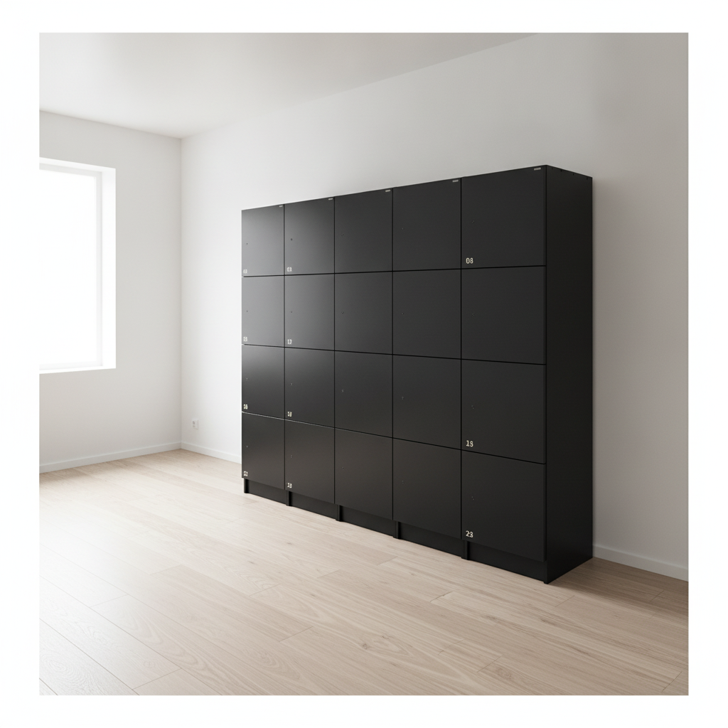 (40x55x179) Aarsland RFID skap i svart