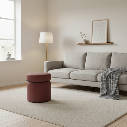 Parker puff fra Johanson Design i rød