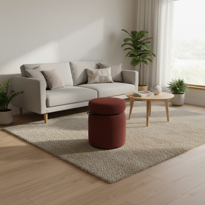 Parker puff fra Johanson Design i rød