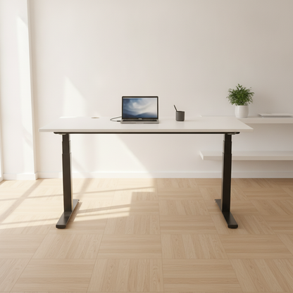 (160x80) Kinnarps skrivebord i hvit