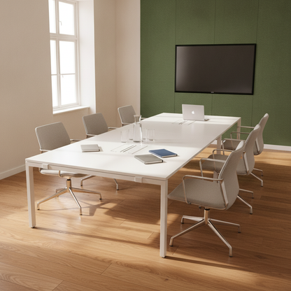 (420x160) Vitra WorKit møteromsbord i hvit