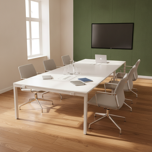 (420x160) Vitra WorKit møteromsbord i hvit