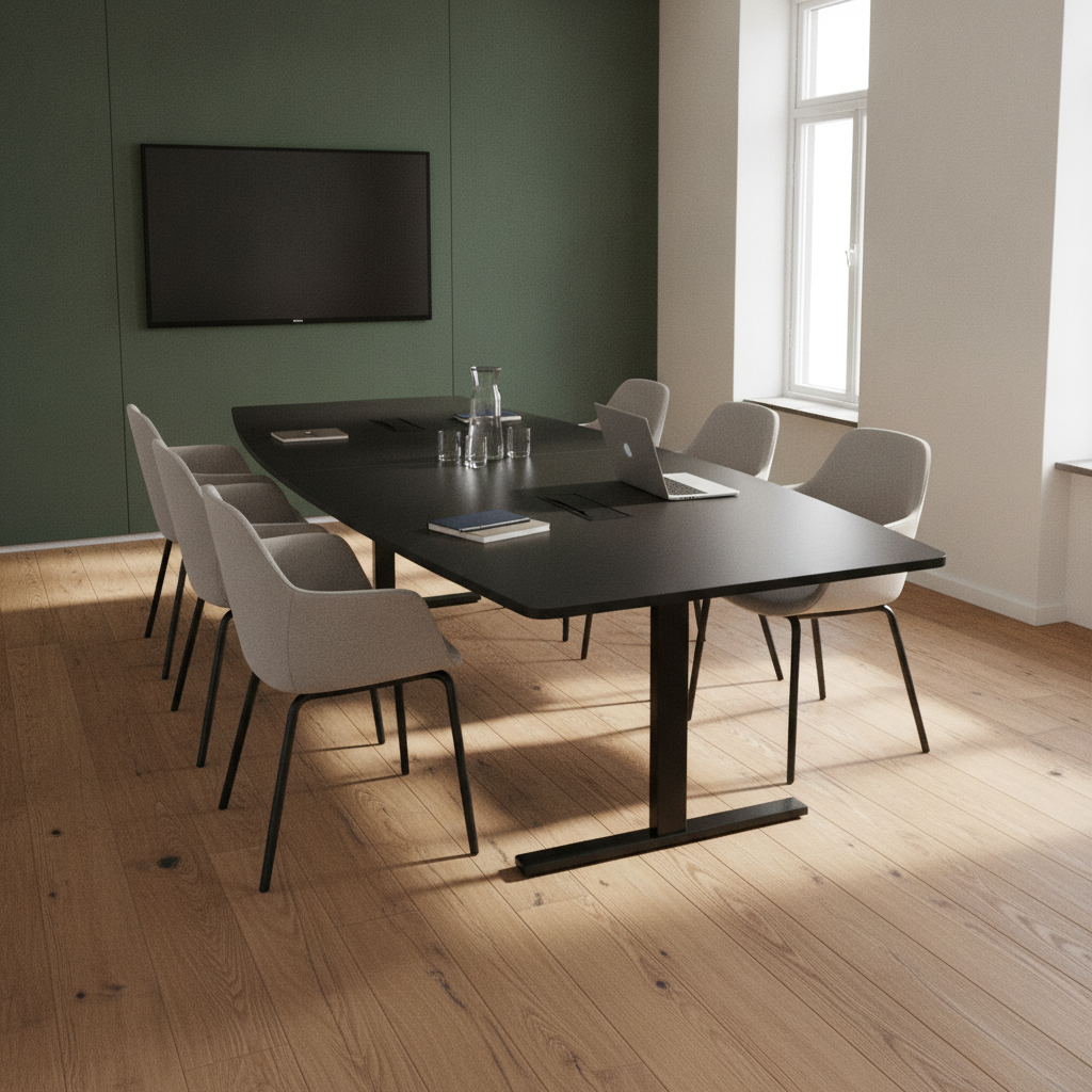 (300x120) Narbutas T-Easy møteromsbord i svart
