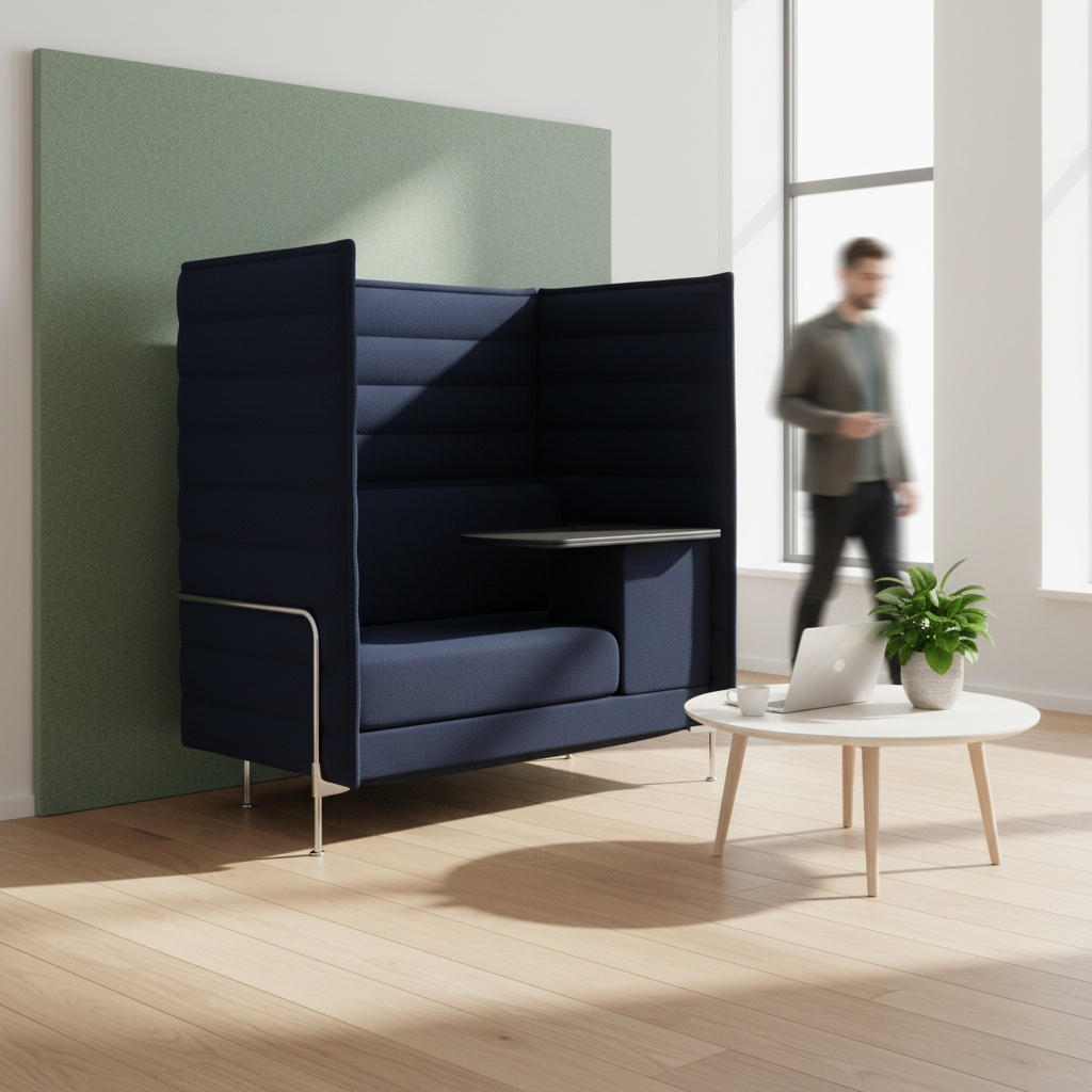 Vitra Alcove sofa i mørk blå