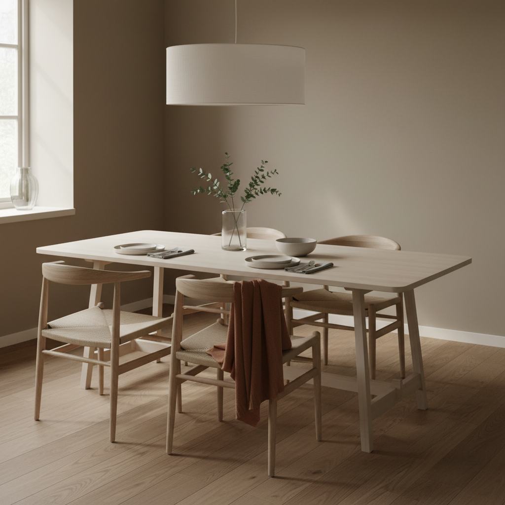 (220x80) NORRÅKER spisebord fra IKEA i lyst tre