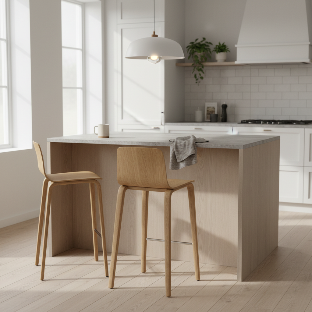 Aava 02 barstol fra Arper i lyst tre