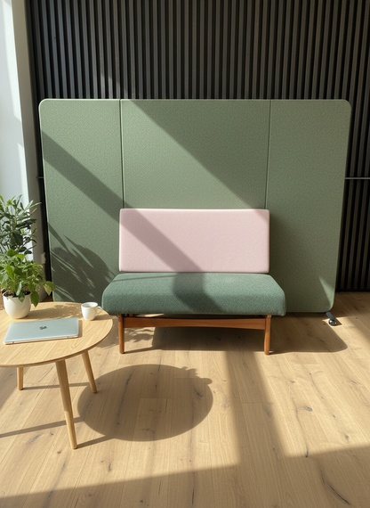 Retro loungesofa i grønn