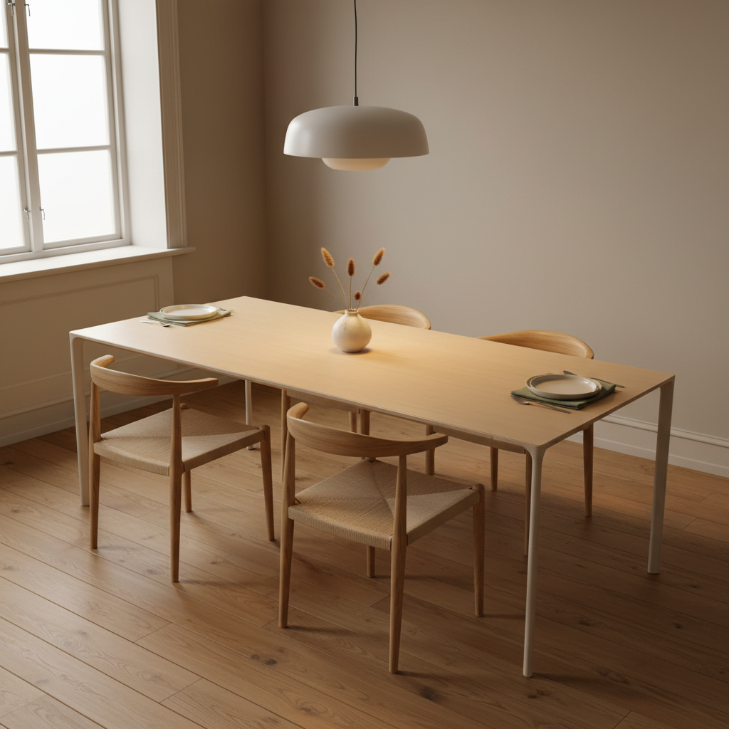 (240x100) spisebord i lyst tre