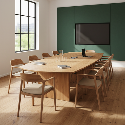 (450x120) møteromsbord i lyst tre