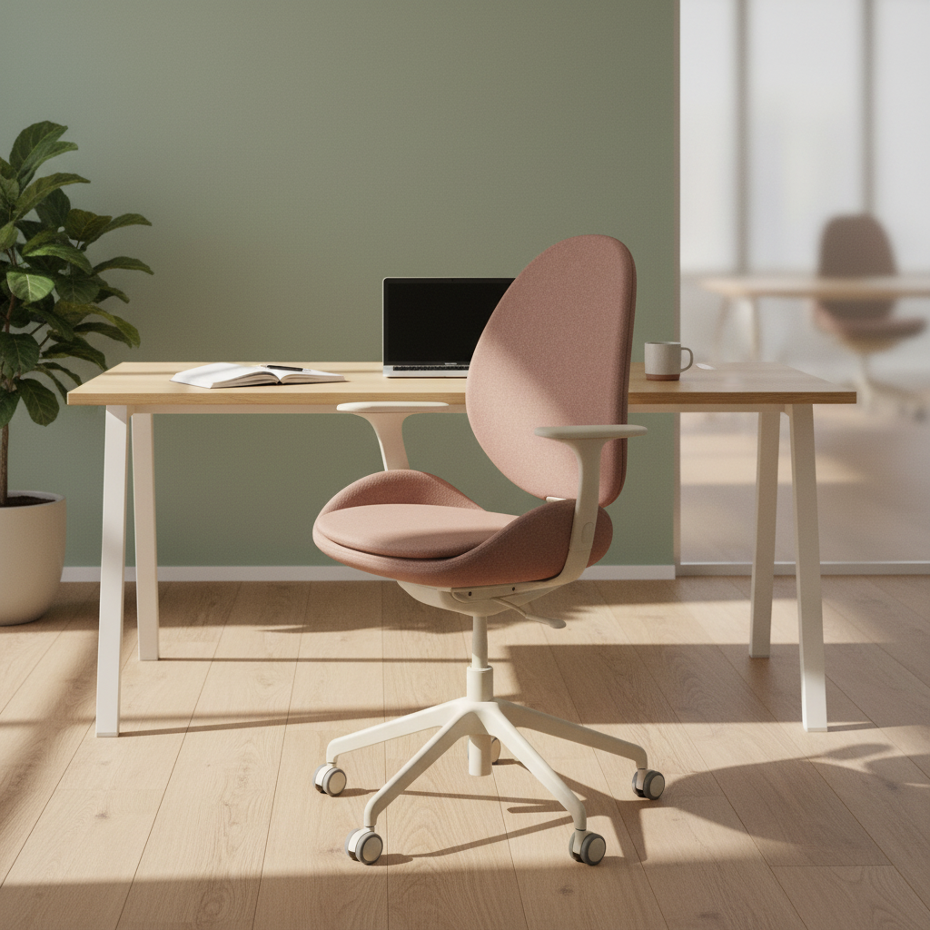 HATTEFJÄLL kontorstol fra IKEA i rosa