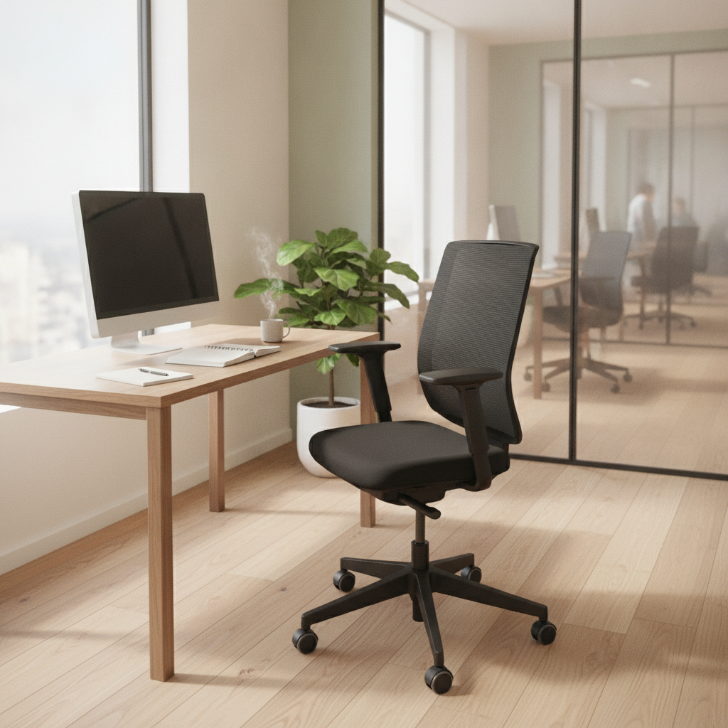 Reply Air kontorstol fra Steelcase L i svart