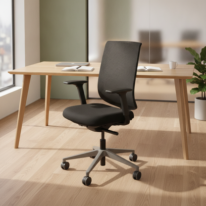 Reply kontorstol fra Steelcase i svart