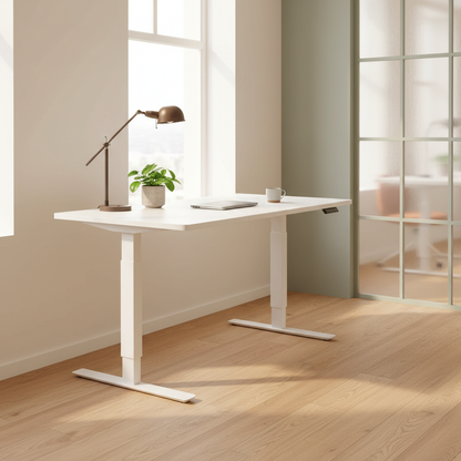 (120x70) IKEA Skarstad manuell hev/senk-bord i hvit, elektrisk