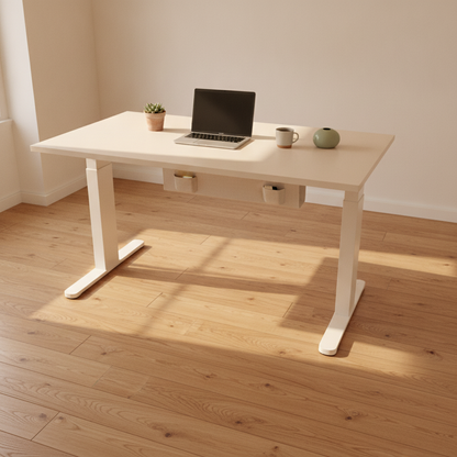 (120x60) skrivebord i hvit