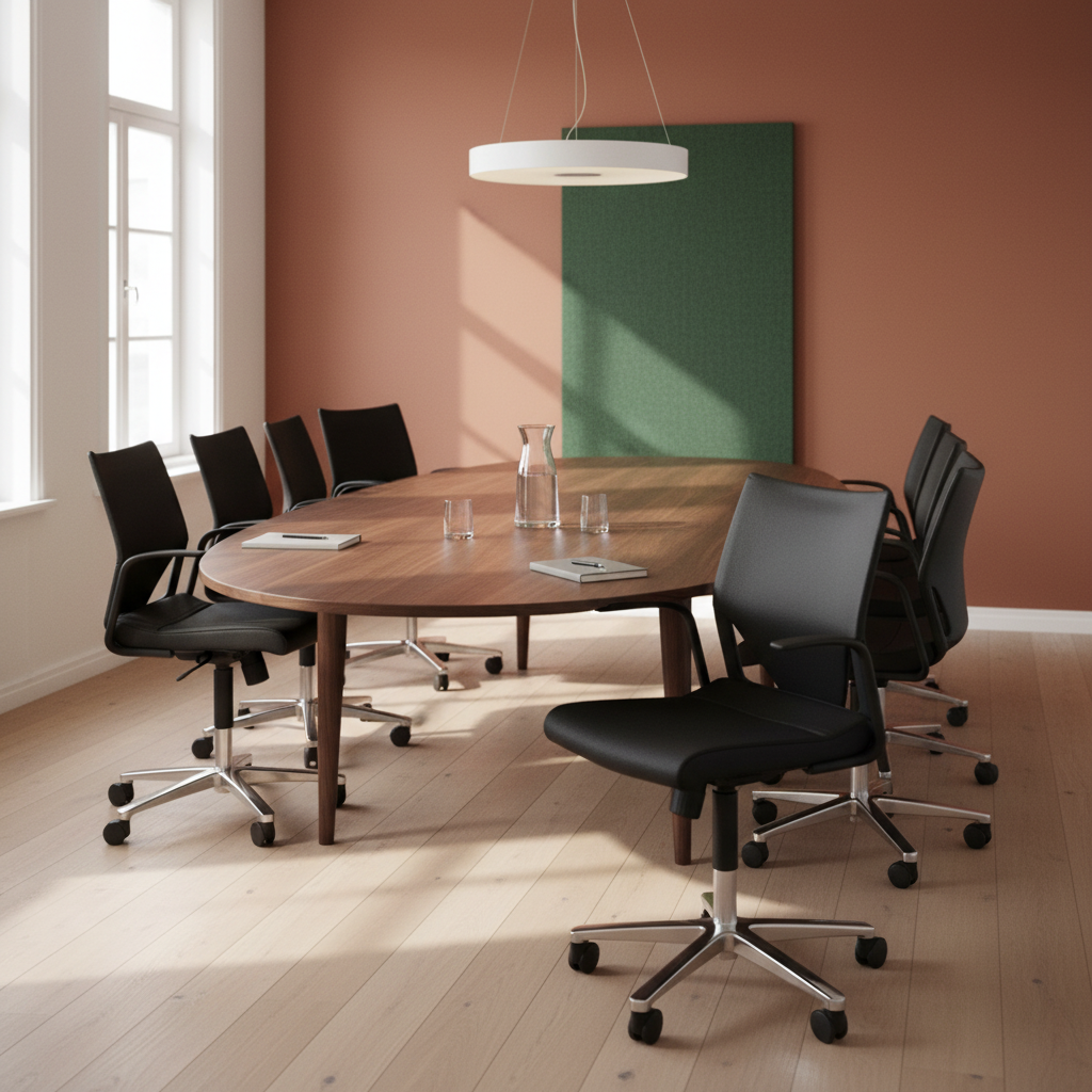 Modus Compact konferansestol fra Wilkhahn i svart, armlener