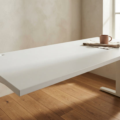 (180x80) bordplate fra Narbutas i hvit, hev/senk skrivebord