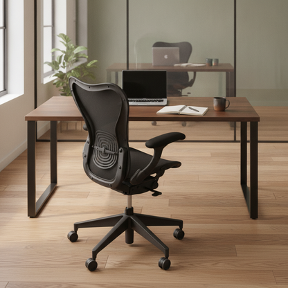 Mirra 2 kontorstol fra Herman Miller i svart, nettingrygg