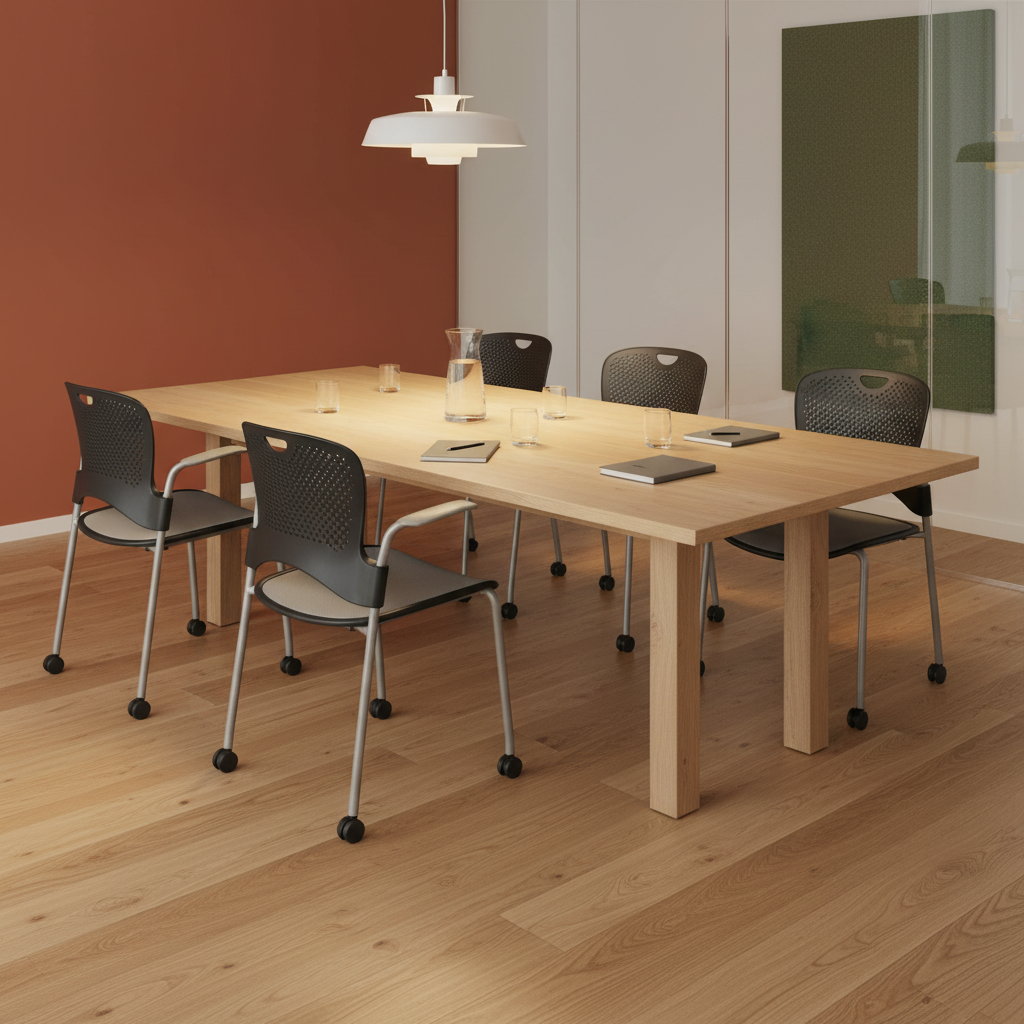 Caper stablestol fra Herman Miller i grå, hjul